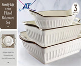 AT 3-Piece Fluted Bakeware Set
