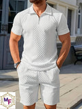 Men’s MF Geometric Pattern Two-Piece Summer Set
