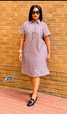 Ladies’ AT Horizontal Lined Dress