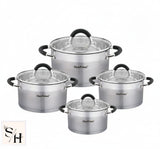 HAUS Roland 8 Piece German Design Cookware Pot Set
