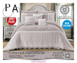 7 Piece Lace Comforter Set 230x220cm