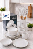 16-Piece Dinner Plate Set And 12-Piece Silicone Kitchen Utensil Set