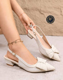 Ladies’ FF Pointed Toe Bow Heel