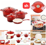 SH 7-Piece Cast Iron Pot Set