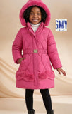 Girls’ SMY Jacket With Fluffy Hood