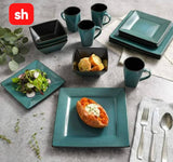 SH 16 Piece Square Ceramic Dinner Set