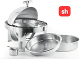 Round Chafing Dish Keeps Food Warm Or Cold