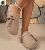 Ladies’ NF Fleece-Lined Tassel Slippers