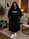 Ladies’ FF Love Hooded Fleece Lounger