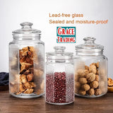 Three Piece Glass Storage Jar Set