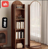 Multifunctional Wooden Rotating Mirror Rack