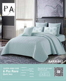 Six Piece Rara Super King Quilt Set