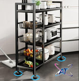 AT Kitchen Storage Shelf With Wheels