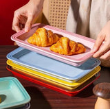 Six Piece Rectangular Stoneware Plate Set