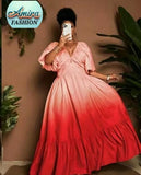 Ladies’ AF Gradient Flutter Sleeve Dress