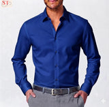 Men’s ST Formal Button-Up Collar Long Sleeve T-Shirt