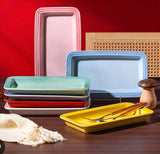 Six Piece Rectangular Stoneware Plate Set