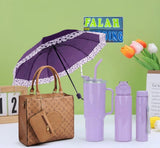 Handbag, Umbrella And Three Piece Water Bottle Combo