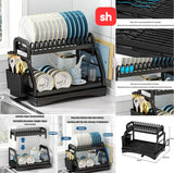 SH 2-Tier Multifunctional Kitchen Dish Rack
