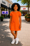 NS Kids Dress With Bow In Front