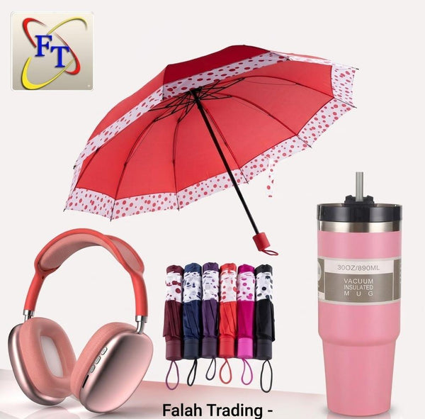 Beverage Cup, Headphones And Umbrella Combo