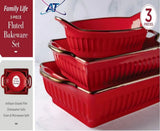 AT 3-Piece Fluted Bakeware Set