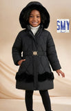 Girls’ SMY Jacket With Fluffy Hood