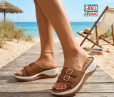Ladies’ GT Double-Buckle Risen Heel Sandals