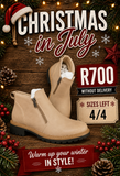 Beige Side-Zip Winter Boots