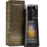 Polar Haircare - Dye Shampoo for Gray Hair for Women & Men Light Brown for Gray Hair - Natural Semi Permanent Light Brown Coloring Shampoo - Vegan...