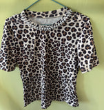 LEAPARD PEARL BLOUSE