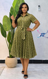 Ladies’ AT Pleated Midi Dress