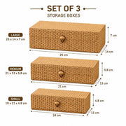 Set of 3 Bamboo Storage Boxes - Type 2