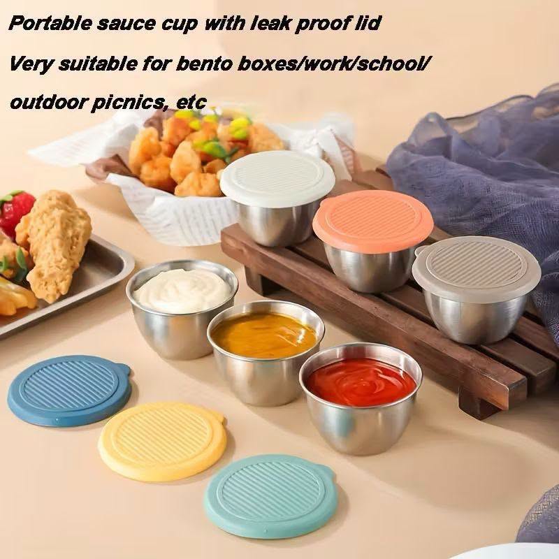 Condiment Bowl Set - 6 Bowls With Lids