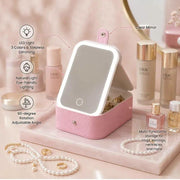 LED Makeup Mirror & Jewellery Storage Box