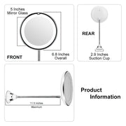 Ultra Flexible 10x LED Magnifying Mirror