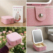 LED Makeup Mirror & Jewellery Storage Box