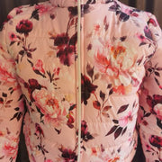 Pink Floral Puffer Jacket