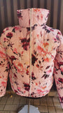 Pink Floral Puffer Jacket