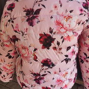 Pink Floral Puffer Jacket
