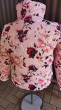 Pink Floral Puffer Jacket
