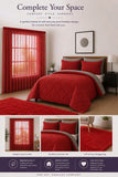 Reversible Comforter, Lace Curtain & Fluffy Rug Combo