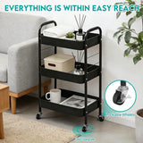 Multi-Purpose 3-Tier Rolling Trolley