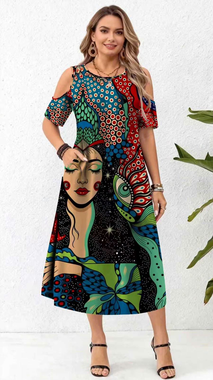 Multicolour Printed Dress