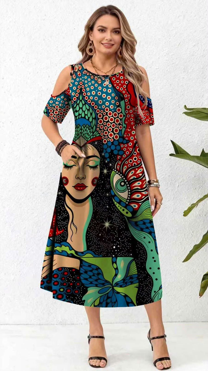 Multicolour Printed Dress