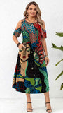 Multicolour Printed Dress