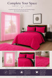 Reversible Comforter, Lace Curtain & Fluffy Rug Combo
