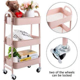 Multi-Purpose 3-Tier Rolling Trolley