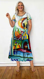 Abstract House Printed Dress