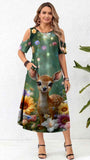 Baby Bambi Green Printed Dress